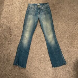 MOTHER Flare Jeans in Faded Blue